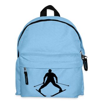 Skifahrer - Kinder Rucksack - Hellblau - Vorne
