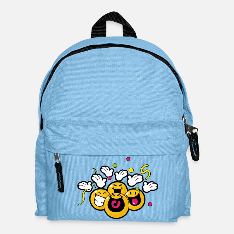 Smiley New Year Celebrating - Kinder Rucksack - Hellblau