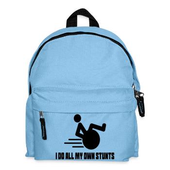 Je fais toutes les cascades moi-même dans mon fauteuil roulant # - Sac à dos Enfant - bleu clair - Devant