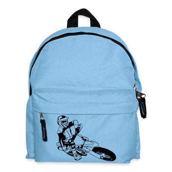 Supermoto Racing - Kinder Rucksack - Hellblau - Vorne