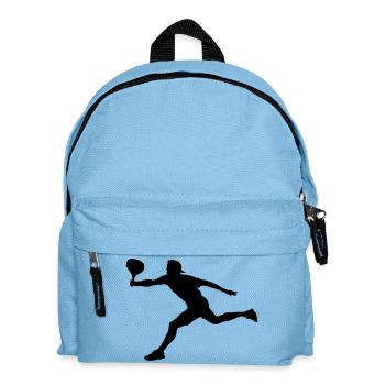 Tennisspieler in Aktion Spieler Schattenbild - Kinder Rucksack - Hellblau - Vorne