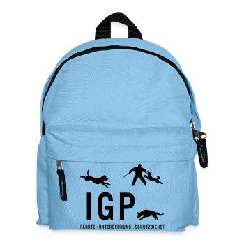 IGP Hundesport - schwarz - Kinder Rucksack - Hellblau - Vorne