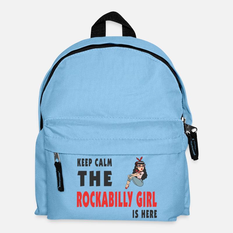 Keep Calm Rockabilly Girl - Kinder Rucksack - Hellblau