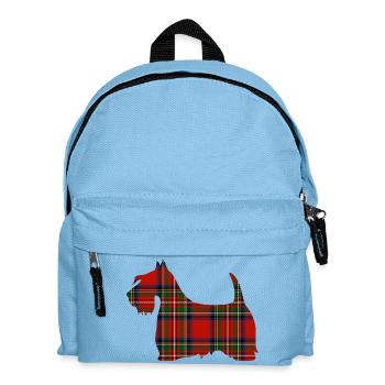 Tartan Scottie - Kids' Backpack - light blue - Front
