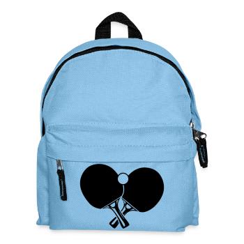 Zwei Tischtennisschläger mit Ball gekreuzt - Kinder Rucksack - Hellblau - Vorne
