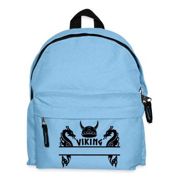 Plaque signalétique du casque de dragon viking - Sac à dos Enfant - bleu clair - Devant