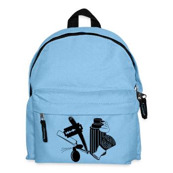 Logo Firmenkleidung Friseur - Kinder Rucksack - Hellblau - Vorne