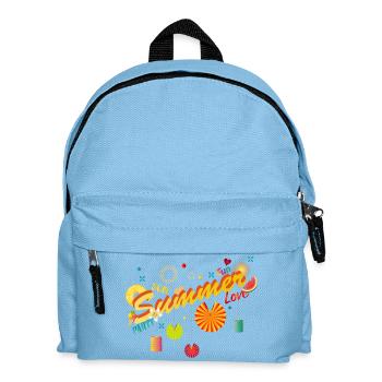 Soleil, été, amusement et fête dans votre propre jardin - Sac à dos Enfant - bleu clair - Devant