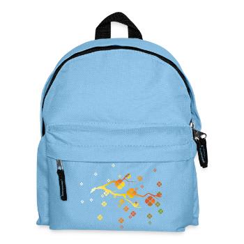 branche automnale filigrane aux feuilles colorées - Sac à dos Enfant - bleu clair - Devant
