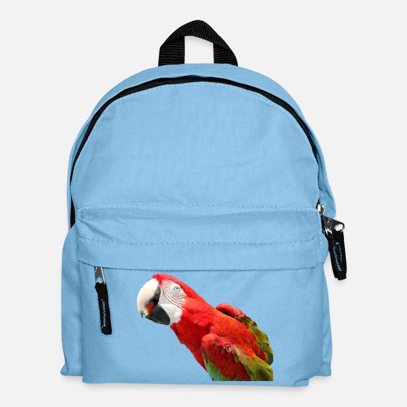 Papageien Vogel T-shirt Geschenk - Kinder Rucksack - Hellblau