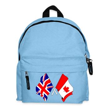 Drapeau de l’Angleterre et drapeau du Canada - Sac à dos Enfant - bleu clair - Devant