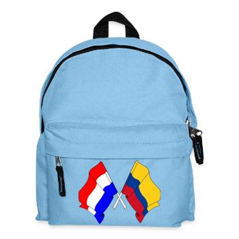Flagge der Niederlande und Flagge Kolumbien - Kinder Rucksack - Hellblau - Vorne