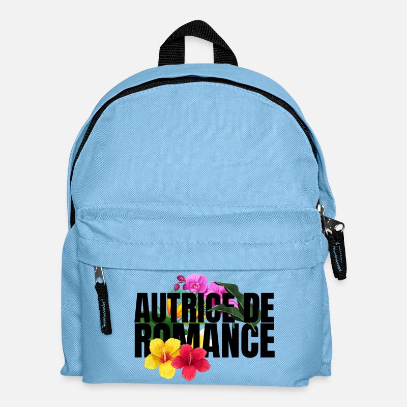Autrice de romance Fleurs - Sac à dos Enfant - bleu clair