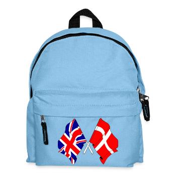Drapeau de l’Angleterre, drapeau du Danemark - Sac à dos Enfant - bleu clair - Devant
