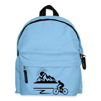 Cyclist, cyclist, mautainbiker mountains - Kids' Backpack - light blue - Front