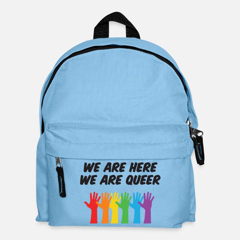 LGBT Pride Month - Wir sind hier, wir sind queer - Kinder Rucksack - Hellblau