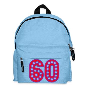 60. 60 ANS. 60e ANNIVERSAIRE. ANNIVERSAIRE 60 ANS. - Sac à dos Enfant - bleu clair - Devant