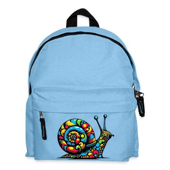 Schnecke - Kinder Rucksack - Hellblau - Vorne