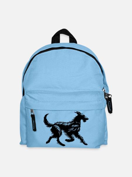 Scottish Deerhound - Kinder Rucksack - Hellblau