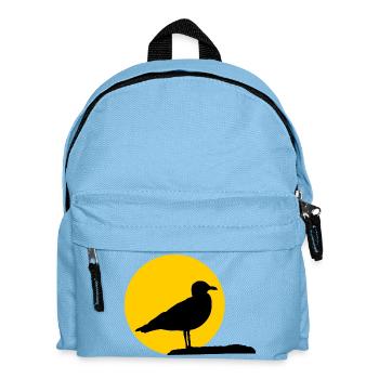 Seagull in front of sun - Kids' Backpack - light blue - Front