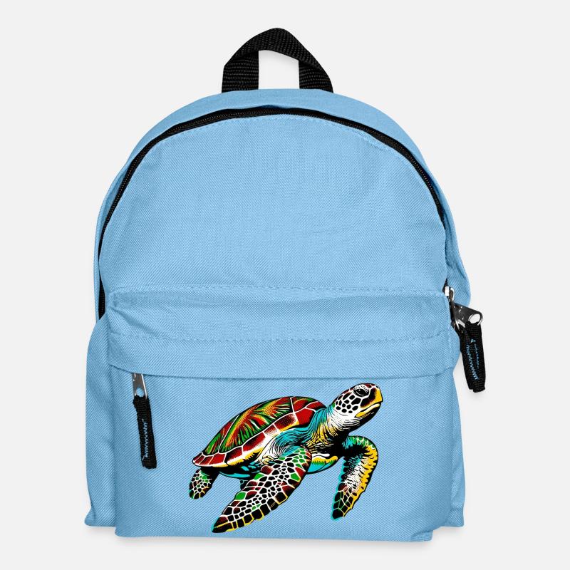 Schildkröte - Kinder Rucksack - Hellblau