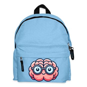 brain comic nerd - Kids' Backpack - light blue - Front
