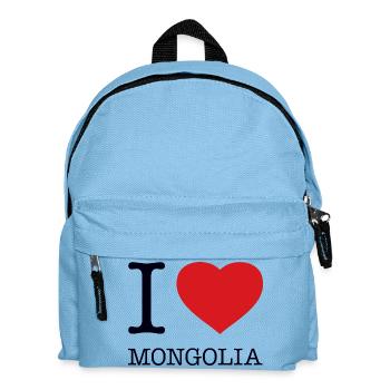 I LOVE MONGOLIA - Kids' Backpack - light blue - Front