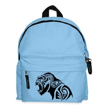 Gorille tribal à dos argenté - Sac à dos Enfant - bleu clair - Devant