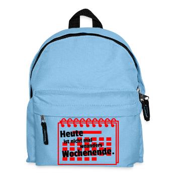 Nirgends Wochenende - Kinder Rucksack - Hellblau - Vorne