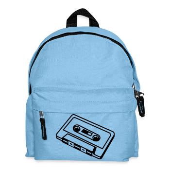 Retro Kassette – Old School Mixtape Musik Desig - Kinder Rucksack - Hellblau - Vorne