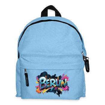 Berlin Graffiti Font Street Art Urban Style - Kids' Backpack - light blue - Front
