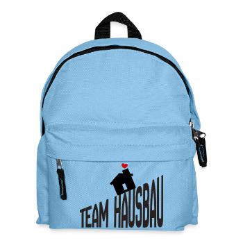 Team Hausbau - Kinder Rucksack - Hellblau - Vorne