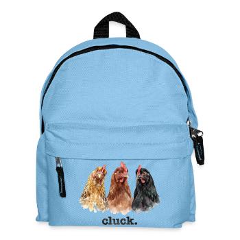 Lustiges Hühnergegacker für Hühnerliebhaber - Kinder Rucksack - Hellblau - Vorne