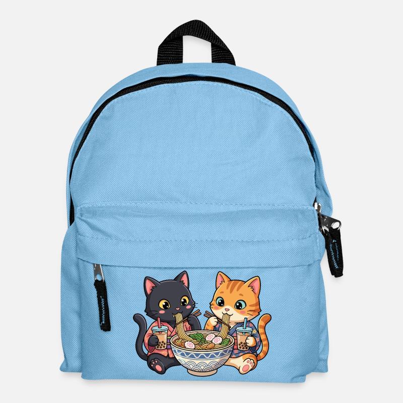 Bubble Tea Ramen pour chats - Sac à dos Enfant - bleu clair