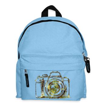 Camouflage Camera Portrait - Kids' Backpack - light blue - Front
