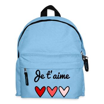 ICH LIEBE DICH. VALENTINSTAG. HERZ. LIEBE. LIEBE - Kinder Rucksack - Hellblau - Vorne