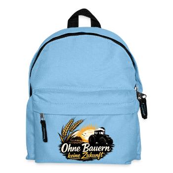 No future without farmers-agriculture-tractor - Kids' Backpack - light blue - Front