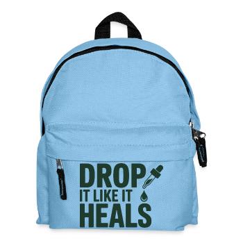 Homöopathie Lass es ab, als würde es professionell heilen. - Kinder Rucksack - Hellblau - Vorne