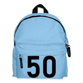 50. 50 ANS. 50e ANNIVERSAIRE. ANNIVERSAIRE 50 ANS. - Sac à dos Enfant - bleu clair - Devant