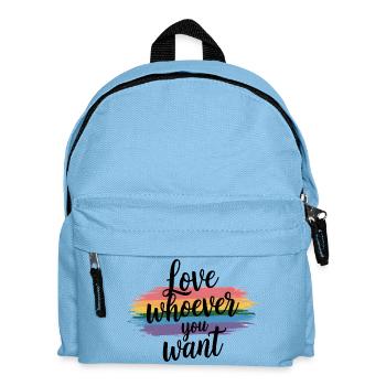 Liebe wem du willst Pride Palette - Kinder Rucksack - Hellblau - Vorne