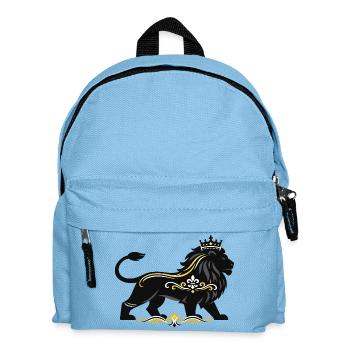 Königlicher Löwe mit Goldornament - Kinder Rucksack - Hellblau - Vorne