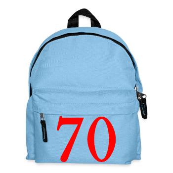 70. 70 ANS. 70e ANNIVERSAIRE. ANNIVERSAIRE 70 ANS. - Sac à dos Enfant - bleu clair - Devant