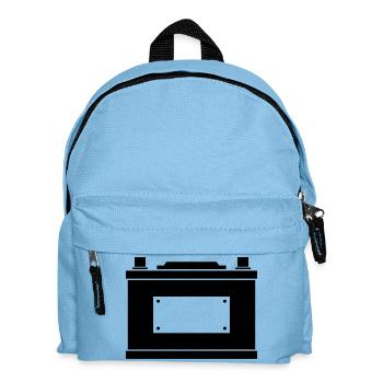 Autobatterie - Kinder Rucksack - Hellblau - Vorne