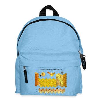 Periodic Table Of The Elements Honeycomb With Bees - Kids' Backpack - light blue - Front