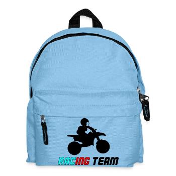 Racing Neon Typo Sprint - Kinder Rucksack - Hellblau - Vorne