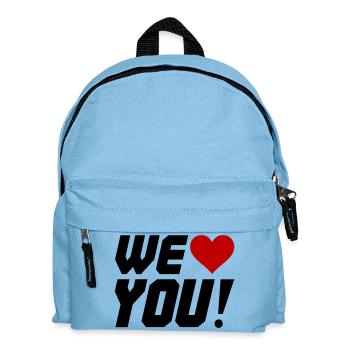 Heart Contrast Silhouette - Kids' Backpack - light blue - Front