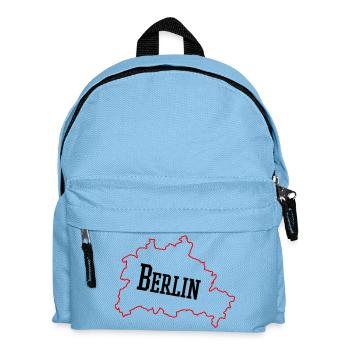 berlin_umriss_02 - Kinder Rucksack - Hellblau - Vorne