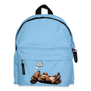 Teckel à poil long Teckel Teckel Teckel - Sac à dos Enfant - bleu clair - Devant