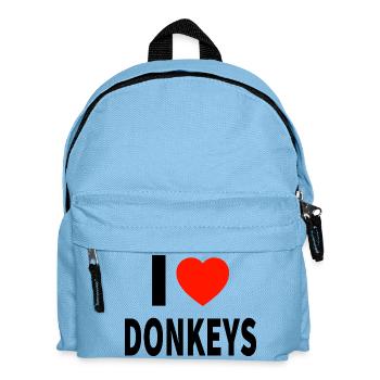 Esel - Kinder Rucksack - Hellblau - Vorne