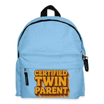 Certified Twin Parents | Parental humor - Kids' Backpack - light blue - Front